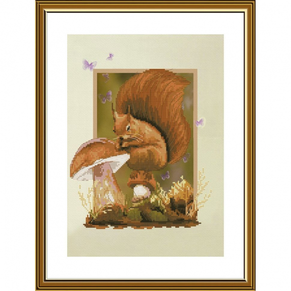 Набор для вышивания мулине НОВА СЛОБОДА арт.СВ2242 Белочка 21х30 см Набор для вышивания мулине НОВА СЛОБОДА арт.СВ2242 Белочка 21х30 см