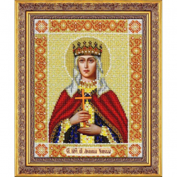 Набор для вышивания бисером ПАУТИНКА арт.Б-1038 Св.Мчн.кн.Людмила Чешская 20х25 см