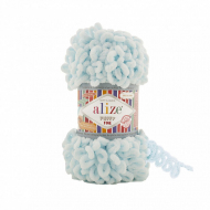 Пряжа для вязания Ализе Puffy Fine (100% микрополиэстер) 5х100г/14м цв.522 светло голубой