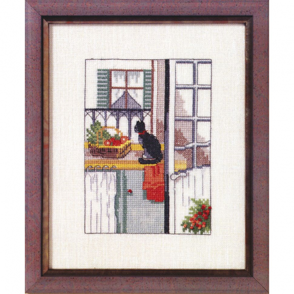 187337_Набор для вышивания: "Кот за кухонным столом"