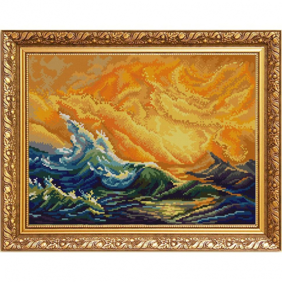 Рисунок на ткани (Бисер) КОНЁК арт. 9966 Девятый вал (И. Айвазовский) 29х39 см