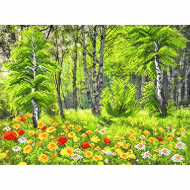 Рисунок на шелке МАТРЕНИН ПОСАД арт.37х49 - 4145 Берёзовая роща