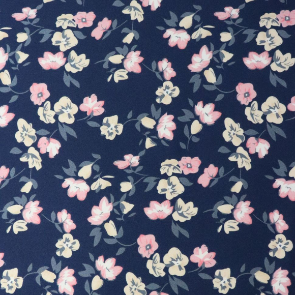 Ткань шелк Армани 90г/м? 97% полиэстер, 3% спандекс шир.145см арт.Р.20235.01 цв.01 синий рул.30м