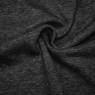 Ткань трикотаж Футер 3х нитка петля хлопок 320г пенье 190см антрацит уп.6м