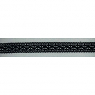 65280_Мерсеризованное хлопковое кружево, 20 мм, цвет черный