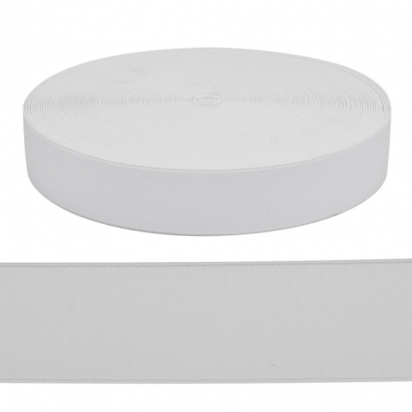 Резинка башмачная для обуви 40мм цв.белый аппретированная уп.25 м