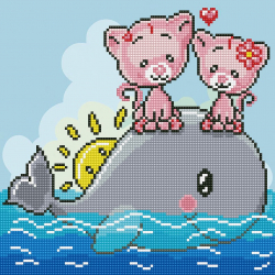 Кристальная мозаика на холсте ФРЕЯ арт.ALV-85 Лето! Загораем! 30х30 см