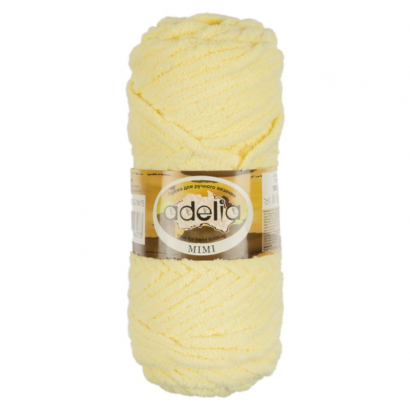 Пряжа ADELIA MIMI (100% полиэстер) 5х100г/80м цв.15 бл.желтый