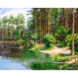 Картины по номерам Белоснежка арт.БЛ.282-AB У озера 40х50 см