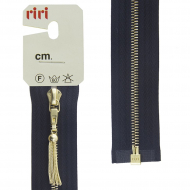 137636_Молния металл, Gold, слайдер Zuff, 4 мм, разъёмная, 1 замок, 60 см, цвет 2627, темно-синий