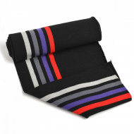 Подвяз трикотажный полиэстер арт.TBY.73051 цв.черный со св.серой, серой, фиолетовой и красной полосами, 16х100см уп.5шт Подвяз трикотажный полиэстер арт.TBY.73051 цв.черный со св.серой, серой, фиолетовой и красной полосами, 16х100см уп.5шт