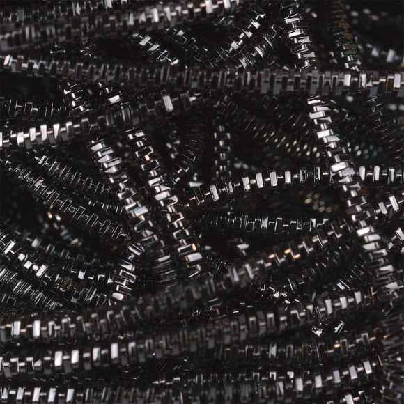 Канитель трунцал мягкая, фигурная арт.KAN/MN1-24 глянец, цв.черный уп.100 г