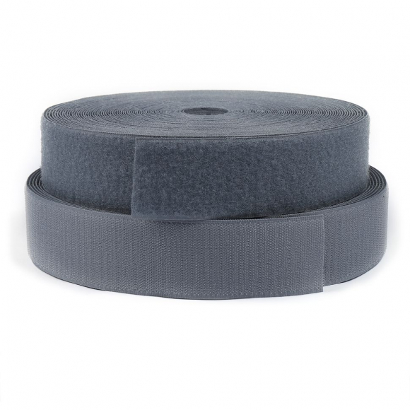 Лента липучка TBY пришивная кач.B шир.50мм цв.F316 (304) серый уп.25м (пара)
