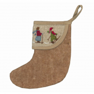 Набор для вышивания Le Bonheur des Dames арт.7050 Сапожок для подарков Skieurs (Лыжники) 12х4 см