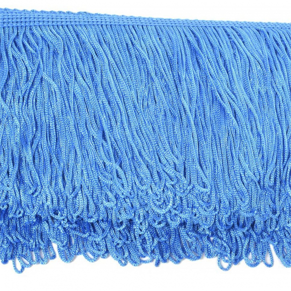 Бахрома шелковая арт.FD-10 шир.10см цв.121 голубой уп.10м