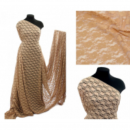 Кружевная ткань стрейч арт.TBY.M903 шир.150см 100 г/м? цв.298 бежевый уп.22,86м