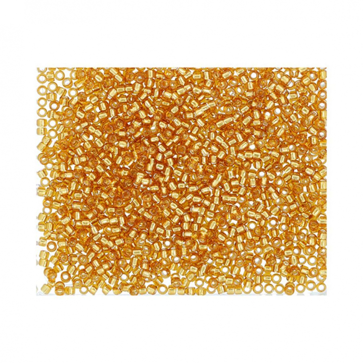 Бисер Япония "TOHO" 15/0  круглый 2  1.5 мм 5 х 5 г №0022С т.золотистый