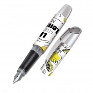 189664_Ручка перьевая "Campus", с синим картриджем, размер пера M, 0.5 мм, принт "Лимоны"