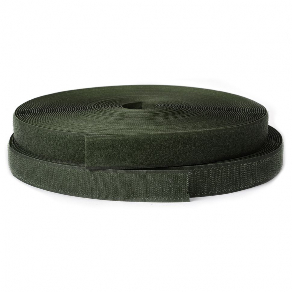 Лента липучка TBY пришивная кач.B шир.25мм цв.F327 хаки уп.25м (пара)