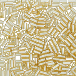 Бисер Япония "TOHO" BUGLE №4  3 мм 5 х 5 г №0022F св.золотистый