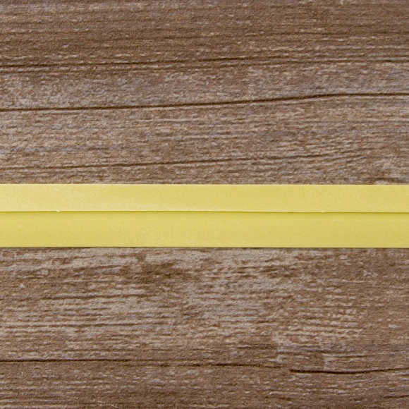 Косая бейка атласная 20 мм, 25 м, цвет 09, светло-желтый