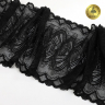 Кружево-стрейч KRUZHEVO арт.TBY.6390 шир.190мм цв.02 черный уп.3м