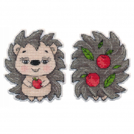 Набор для вышивания ОВЕН арт. 1505 Елочная игрушка. Ёжик 7,1х8,5 см