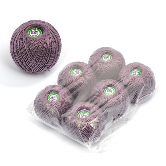 Набор ниток Ирис для вязания Сушеная лаванда (100% хлопок) 6х25г/150м, С-Пб