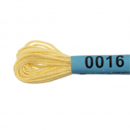 Нитки для вышивания Gamma мулине (0001-0206) 100% хлопок 24 x 8 м цв.0016 св.желтый