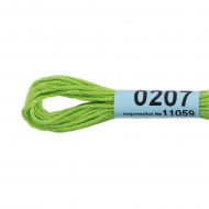 Нитки для вышивания Gamma мулине (0207-0819) 100% хлопок 24 x 8 м цв.0207 салатовый