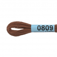 Нитки для вышивания Gamma мулине (0207-0819) 100% хлопок 24 x 8 м цв.0809 коричневый