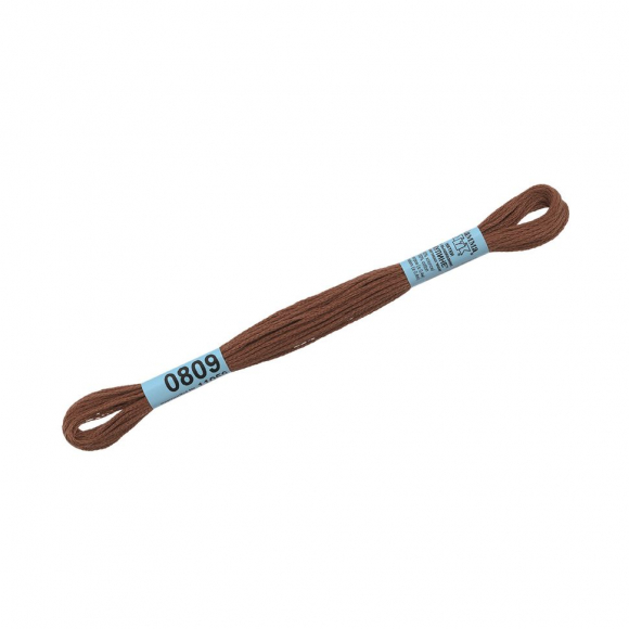 Нитки для вышивания Gamma мулине (0207-0819) 100% хлопок 24 x 8 м цв.0809 коричневый