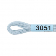 Нитки для вышивания Gamma мулине (0820-3070) 100% хлопок 24 x 8 м цв.3051 бл.серо-голубой