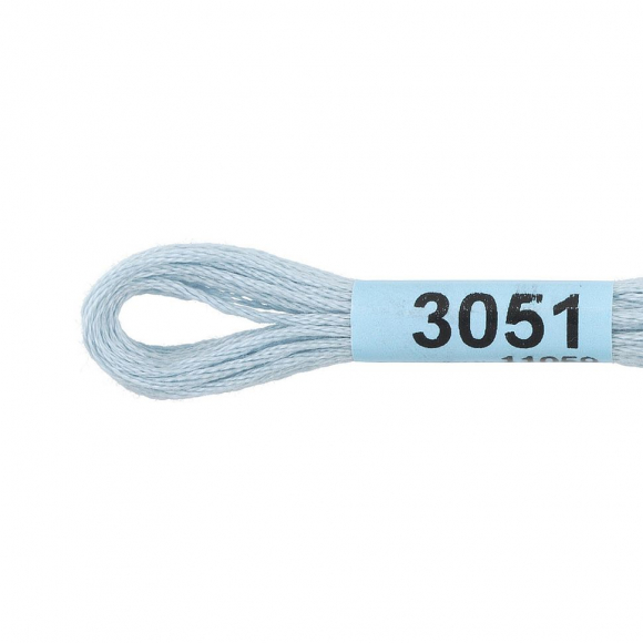 Нитки для вышивания Gamma мулине (0820-3070) 100% хлопок 24 x 8 м цв.3051 бл.серо-голубой Нитки для вышивания Gamma мулине (0820-3070) 100% хлопок 24 x 8 м цв.3051 бл.серо-голубой