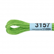 Нитки для вышивания Gamma мулине (3071-3172) 100% хлопок 24 x 8 м цв.3157 салатовый