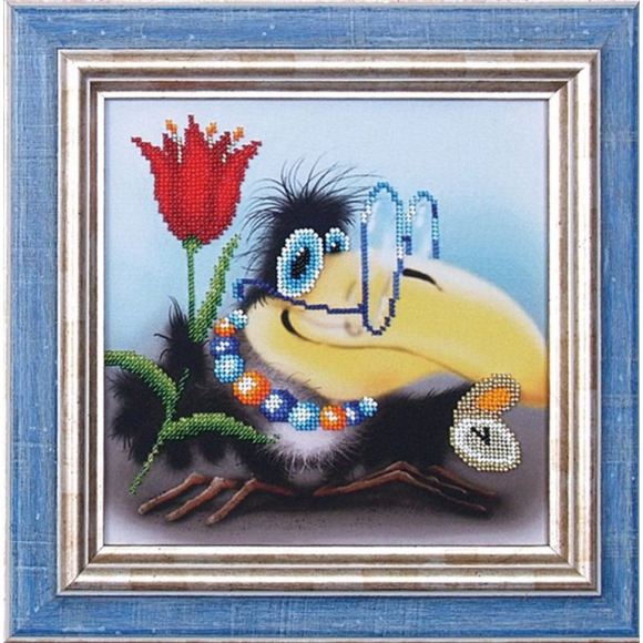 Набор для вышивания бисером МАГИЯ КАНВЫ арт.БД006 Спешу поздравить 20х20 см