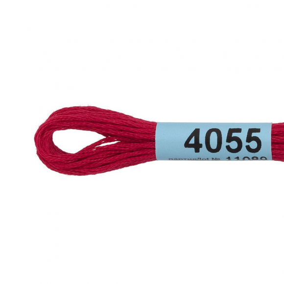 Нитки для вышивания Gamma мулине (3173-6115) 100% хлопок 24 x 8 м цв.4055 малиновый