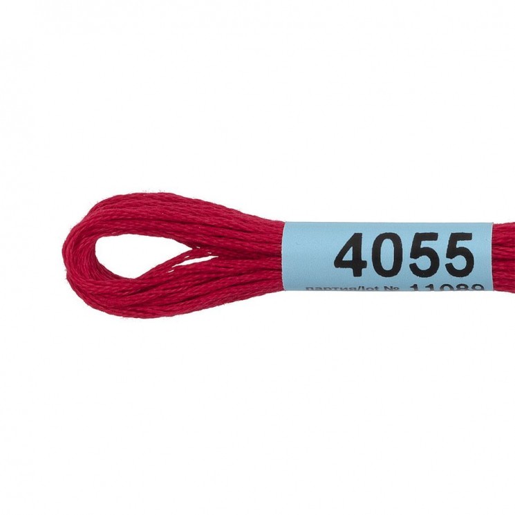 Нитки для вышивания Gamma мулине (3173-6115) 100% хлопок 24 x 8 м цв.4055 малиновый