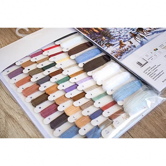 Набор для вышивания LETI арт. 947 Рождественский лес 46х30 см