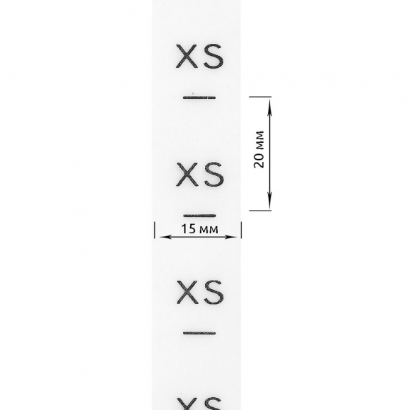 Размерники силикон XS прозрачный 15х20 мм TBY в рул. 300 шт