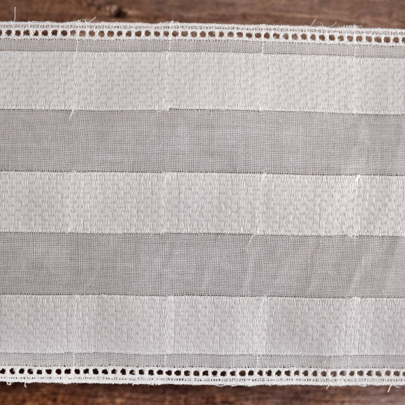 Шитье-вышивка на батисте, прошва, 100 мм, цвет белый