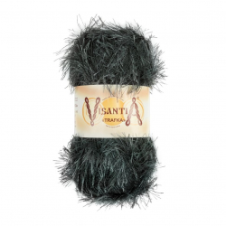 Пряжа VISANTIA TRAFKA (100% полиэстер) 5х100г/150 м цв.0037 т.серый