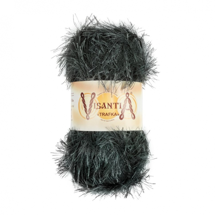 Пряжа VISANTIA TRAFKA (100% полиэстер) 5х100г/150 м цв.0037 т.серый