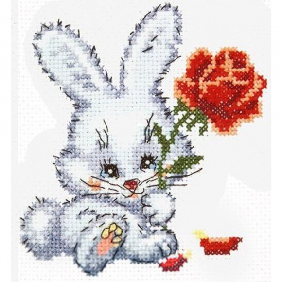 Набор для вышивания ЧУДЕСНАЯ ИГЛА арт.18-48 Зайчишка 11х12 см