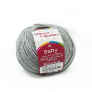 Пряжа для вязания ТРО Кроха (20% шерсть, 80% акрил) 10х50г/135м цв.0386 св.серый меланж