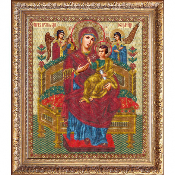 Набор для вышивания бисером РУССКАЯ ИСКУСНИЦА арт.506 БИ Богородица Всецарица 27х32,2 см