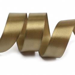 Лента атласная 25мм цв.4569 хаки IDEAL уп.27,4 м