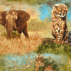 Ткань для пэчворка PEPPY Nature Studies 3 Panel 146 г/м? 100% хлопок цв.ADV-16300-286 WILD уп.60х110 см