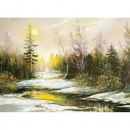 Рисунок на шелке МАТРЕНИН ПОСАД арт.37х49 - 4232 Морозный восход