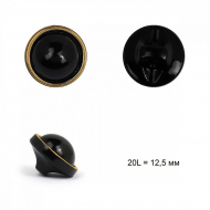 Пуговицы пластик TBY.B302 цв.04 черный/золото 20L на ножке 50шт Пуговицы пластик TBY.B302 цв.04 черный/золото 20L на ножке 50шт